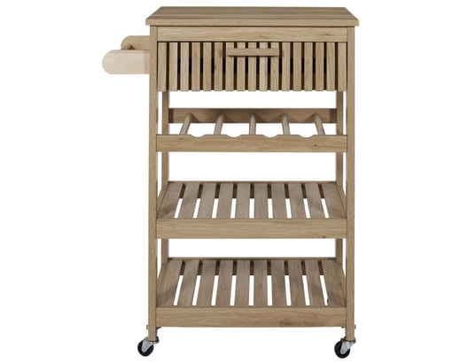 THE HOME DECO FACTORY - Desserte de cuisine 3 plateaux et 1 tiroir saulk en bois - m...