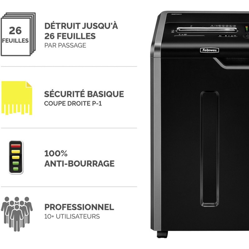 Destructeur Fellowes 325i - coupe fibre