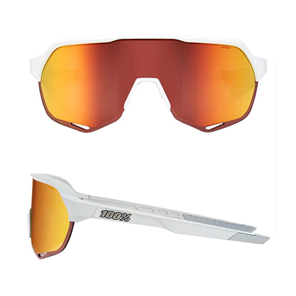 100 percent S2 - Lunettes de soleil soft tact off white/hiper red multilayer mirror