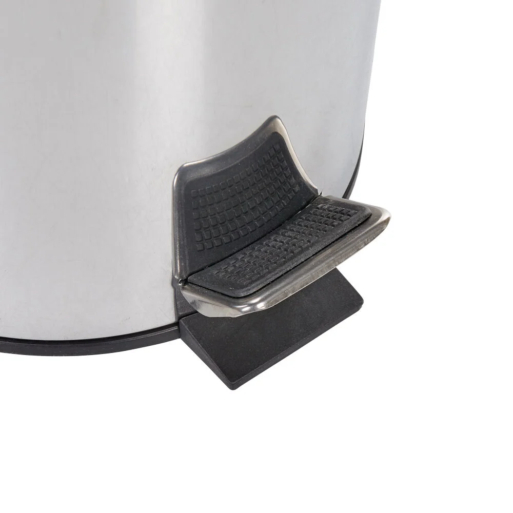 Poubelle ronde gris métallisé 5 L