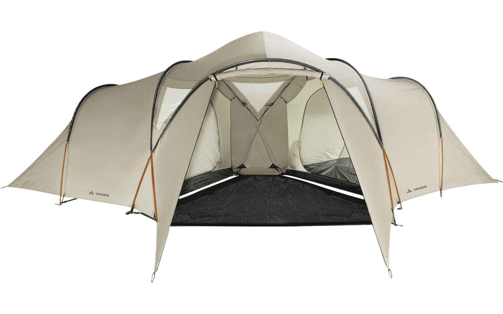 Vaude Badawi Long Familienzelt beige/schwarz für 6 Personen