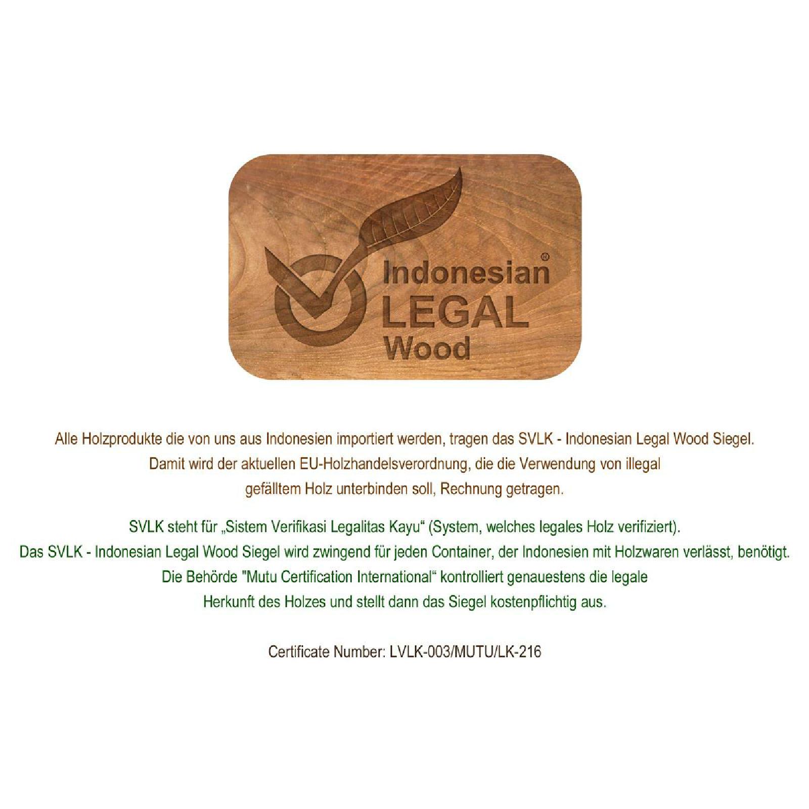 VCM Balkontisch Gartentisch Teakholz Beistelltisch klappbar natur50 x 50 cm