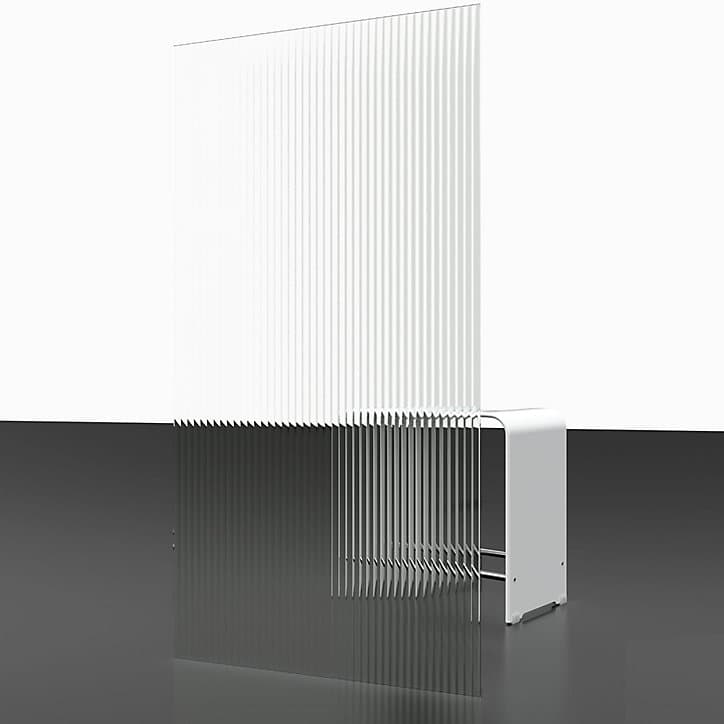 Pare-baignoire 80 x 140 cm Schulte, 1 volet pivotant, verre transparent rainuré, profilé noir