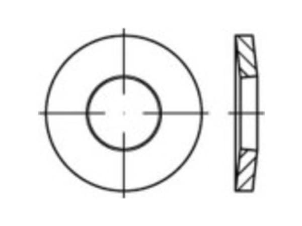 Spændeskiver 12 mm 29 mm Fjederstål Fosfateret 100 stk TOOLCRAFT 138286