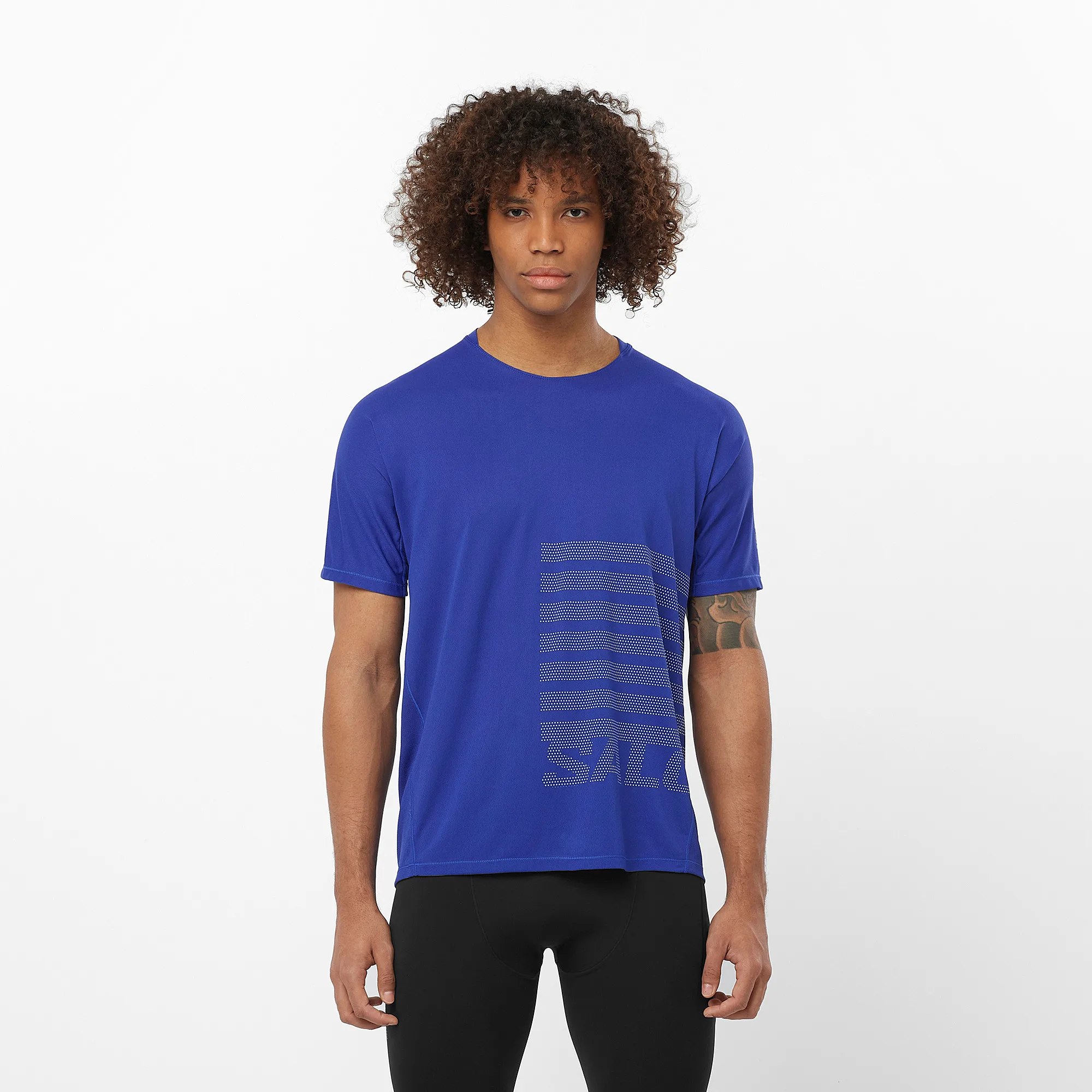 Salomon Sense Aero Ss Tee Gfx M Surf The Web / Rainy Day
