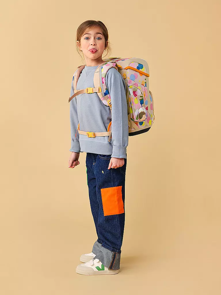 ERGOBAG Schultasche Set 5tlg CUBO Flower PowBär bunt