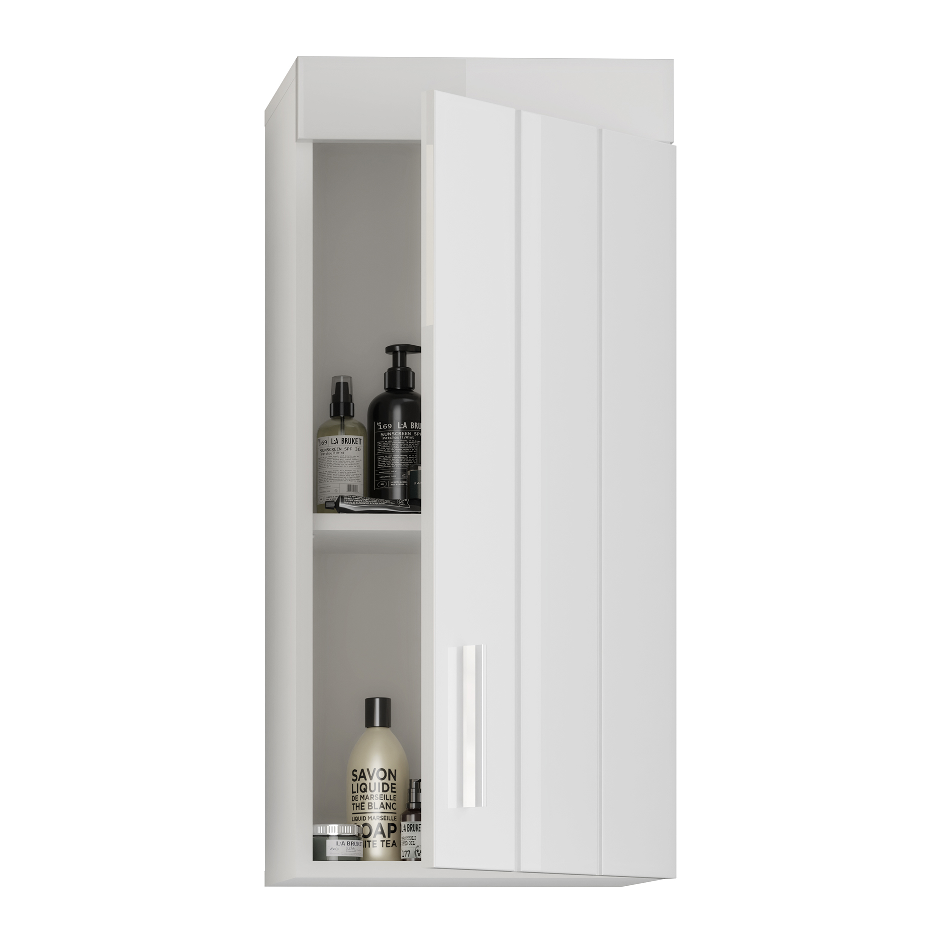Hängeschrank SNOW - weiß Hochglanz-weiß - 36 cm breit