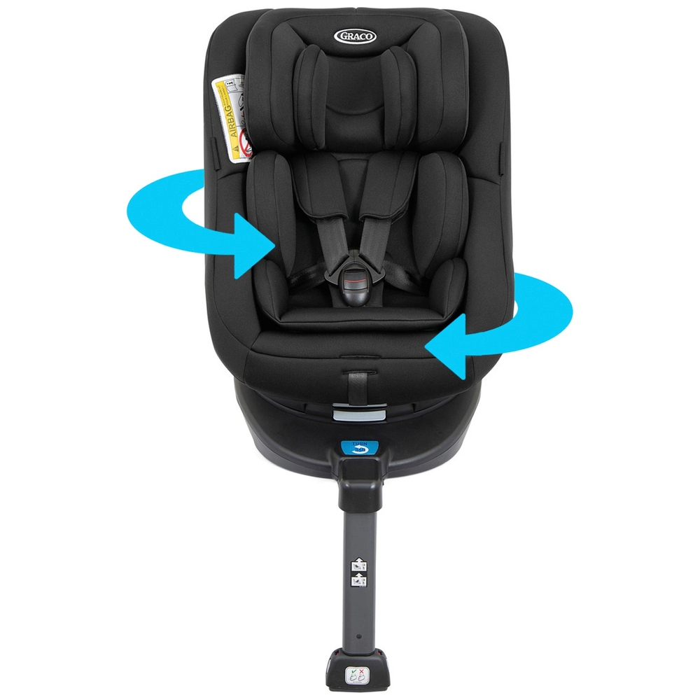 Graco Turn 2 Me Gruppe 0-1 ISOFix Kindersitz Schwarz