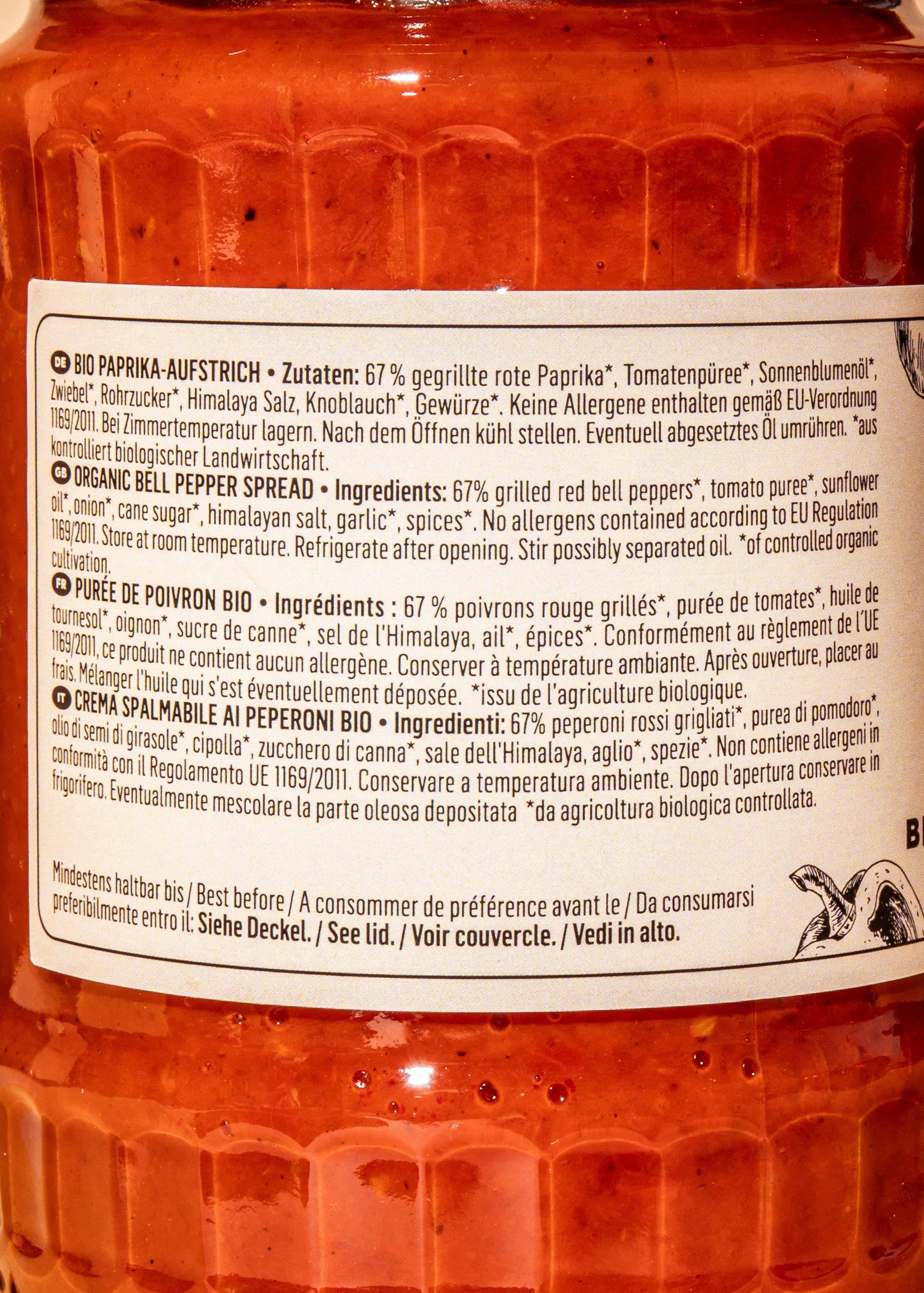 Bio Paprika Aufstrich Roasted Pepper 500 g