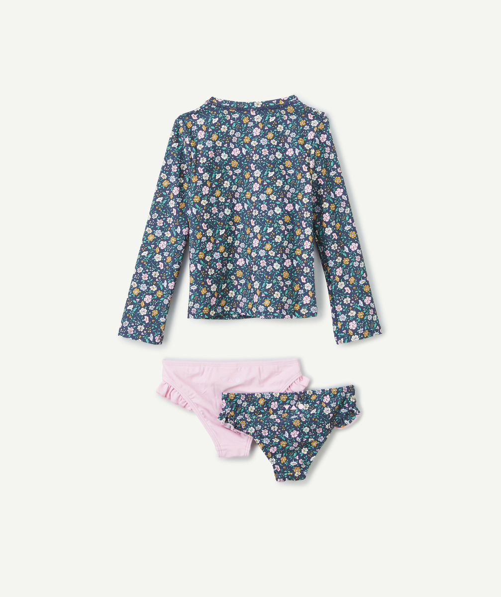 set anti-uv fille avec top et culottes en fibres recyclées