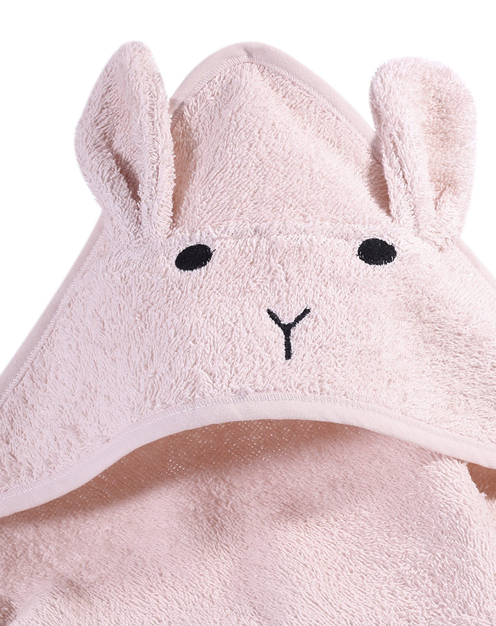 Kapuzenhandtuch HASE (76x76) in rosa
