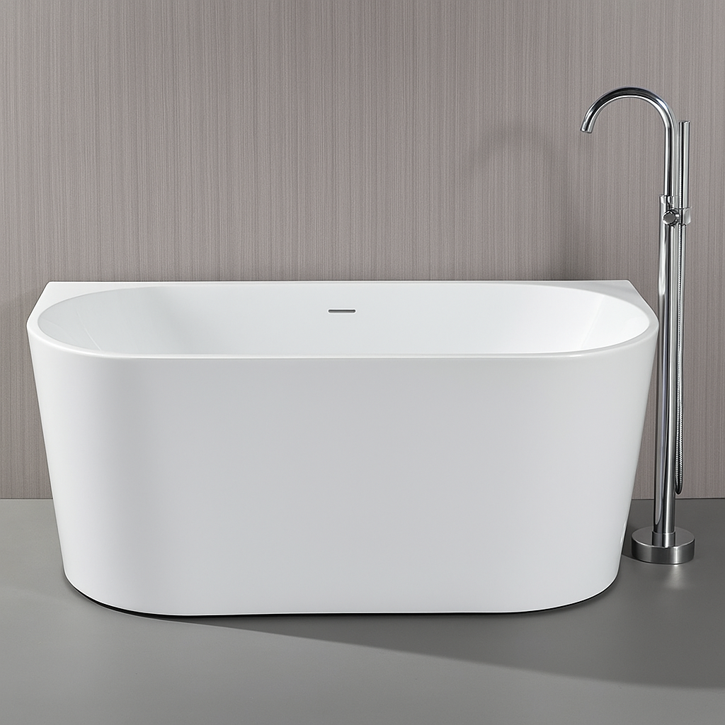 Sanigoods Zoro half vrijstaand bad 170x80cm wit glans
