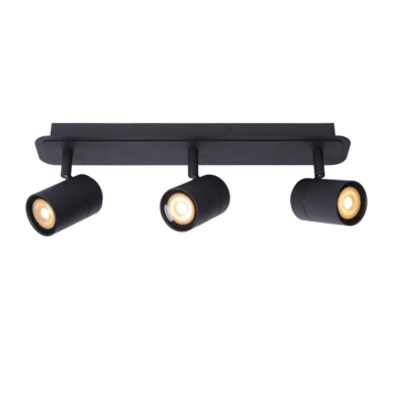 Lucide LENNERT plafondspot badkamer LED dimb. GU10 3000K IP44 Zwart
