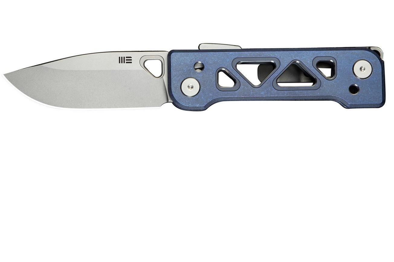 WE Knife Tyro WE24001-4 Stonewashed CPM 20CV, Blue Titanium, Snecx Tan design, zakmes