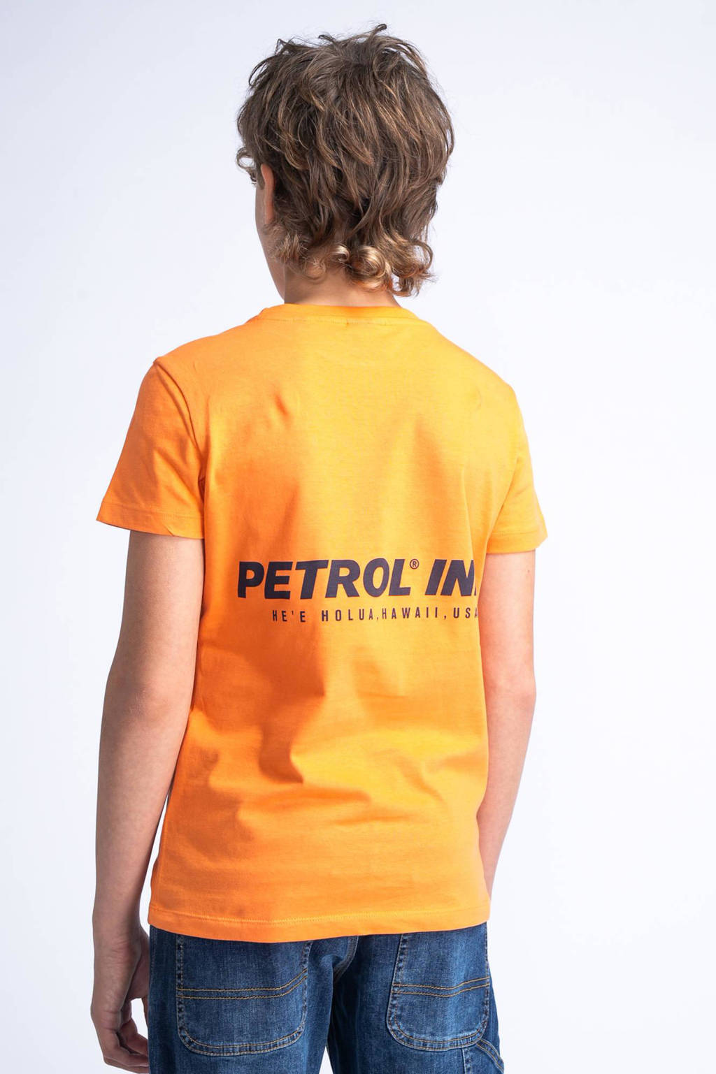 Petrol Industries T-shirt met logo feloranje