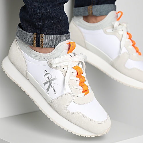 Baskets Retro Runner Laceup Refl 0742 Bright White