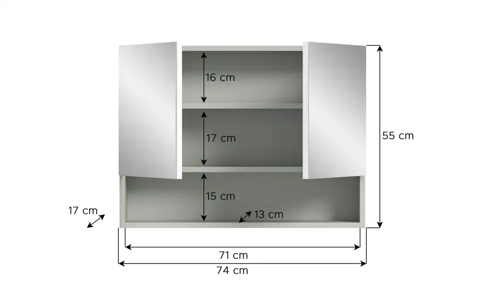 Spiegelschrank 74 cm