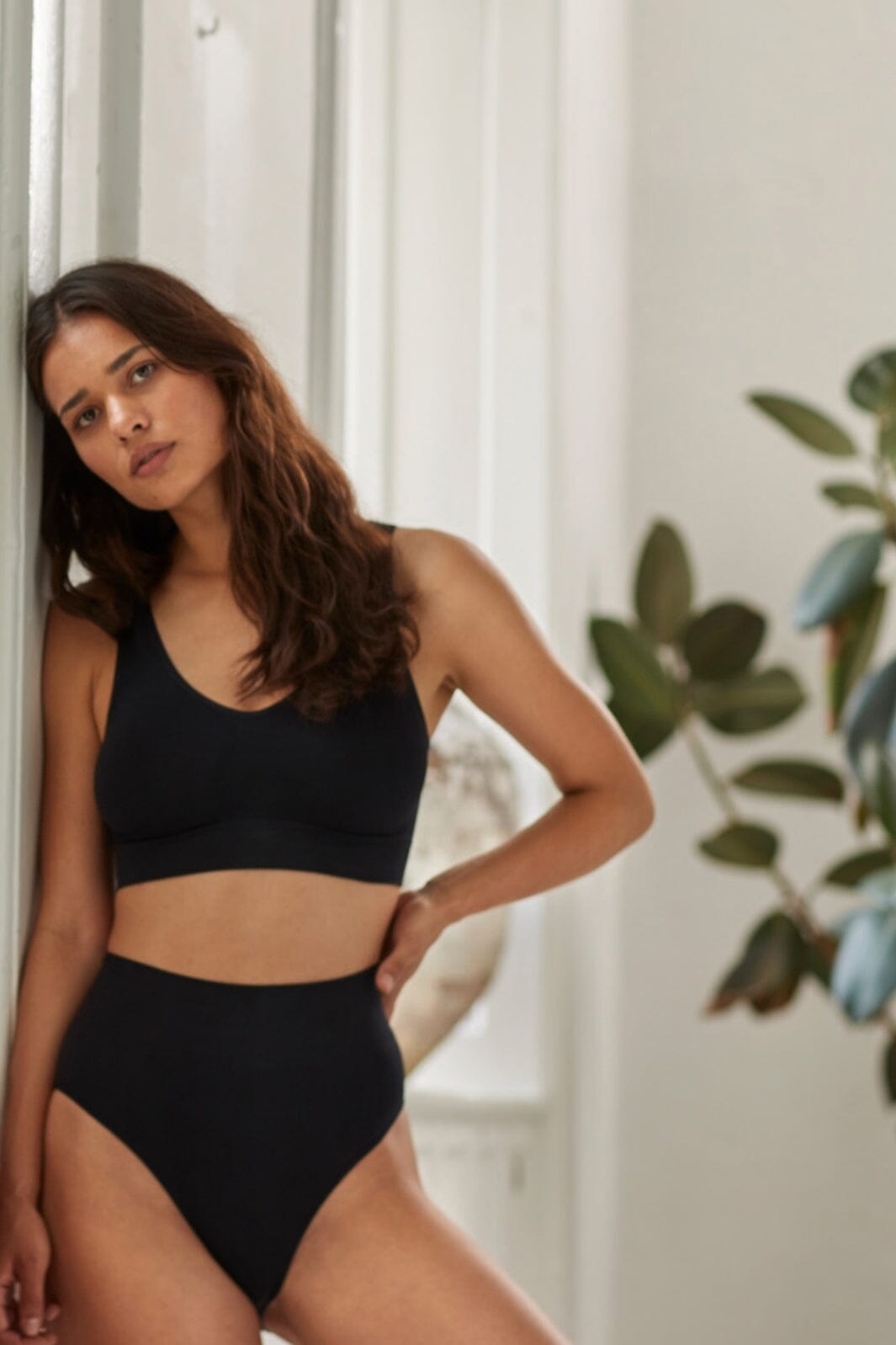 Soft basic Haily High brief 2 pak black