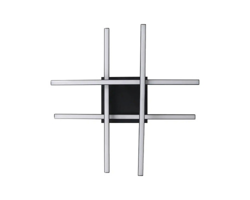 LED plafondlamp 4x5,3W 2800 lm 3000K 50x50 cm Lasana 3 zwart/wit