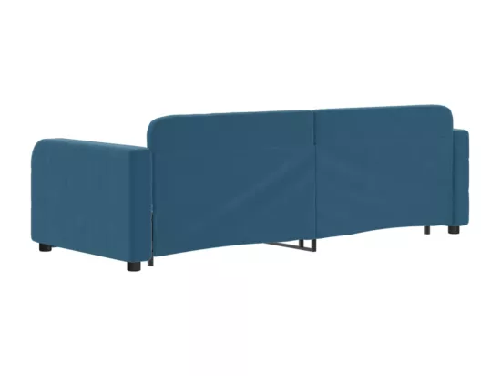 Lit de jour avec lit gigogne bleu 80x200 cm velours
