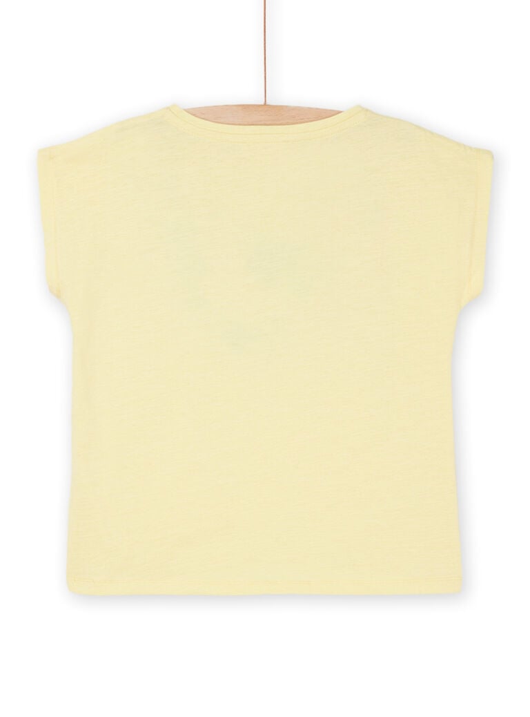 T-shirt jaune mimosa à manches courtes
