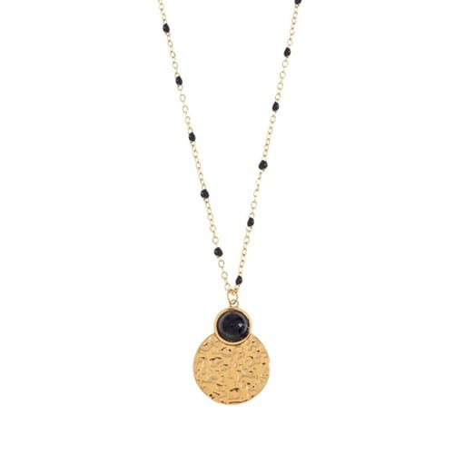 Collier martelado – onyx
