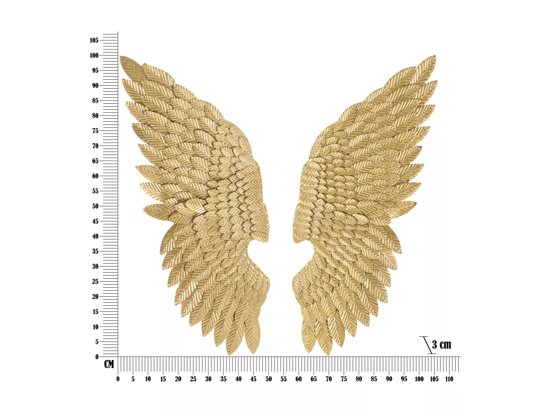Panneaux Décoratifs 3D Ali Beauty - Ensemble de 2 Panneaux Muraux avec Ailes - 37,5x3x100 cm