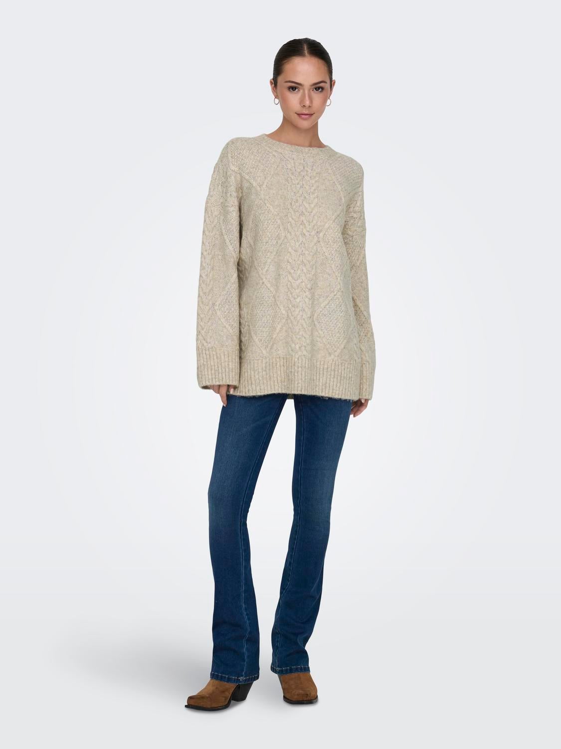 JDYSILJA Strickpullover Oatmeal