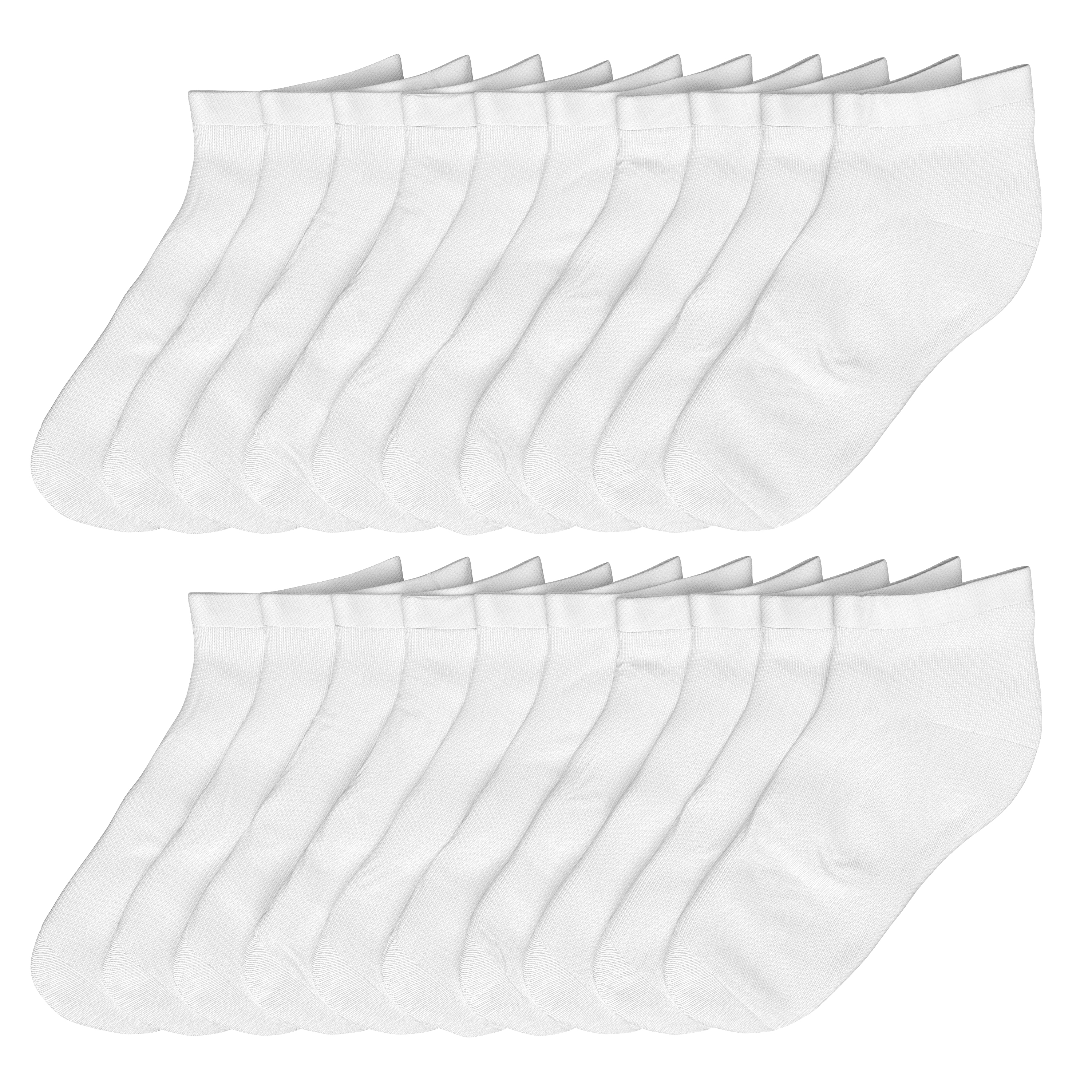 Sneaker Socken Grösse 43 - 46 10er Set weiss