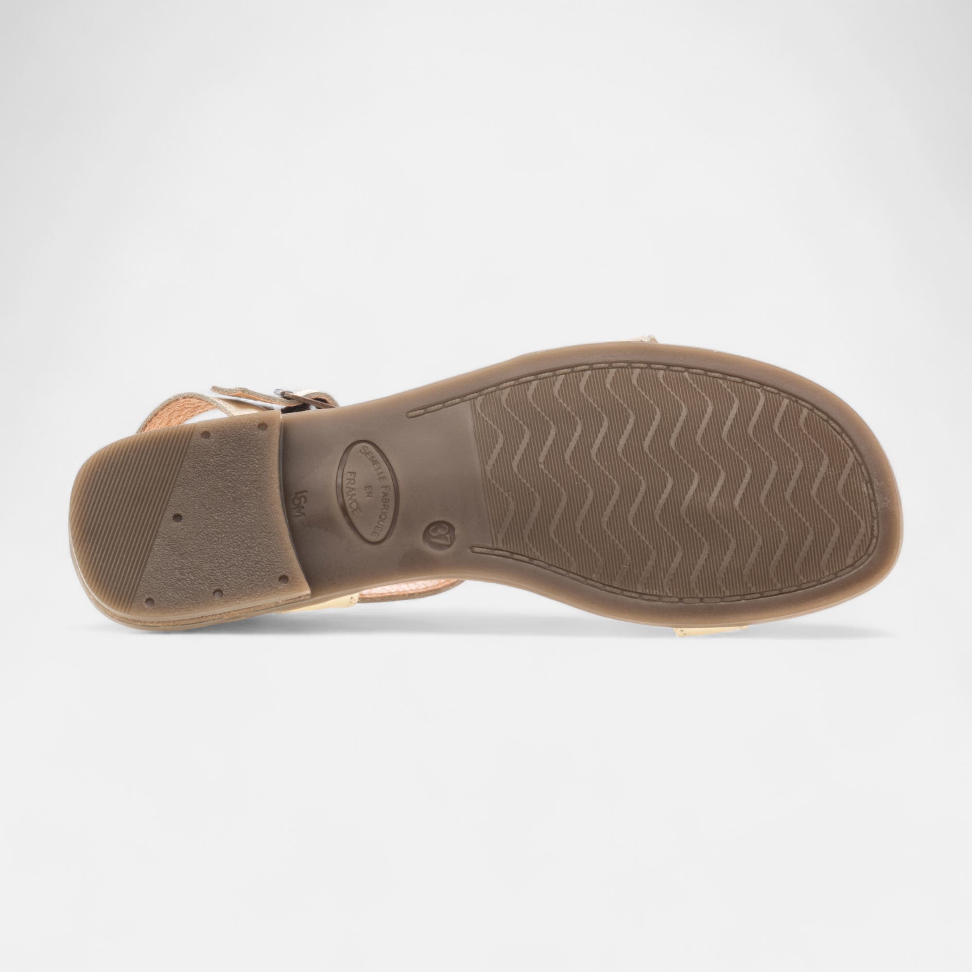 Nu-pieds Femme en cuir or