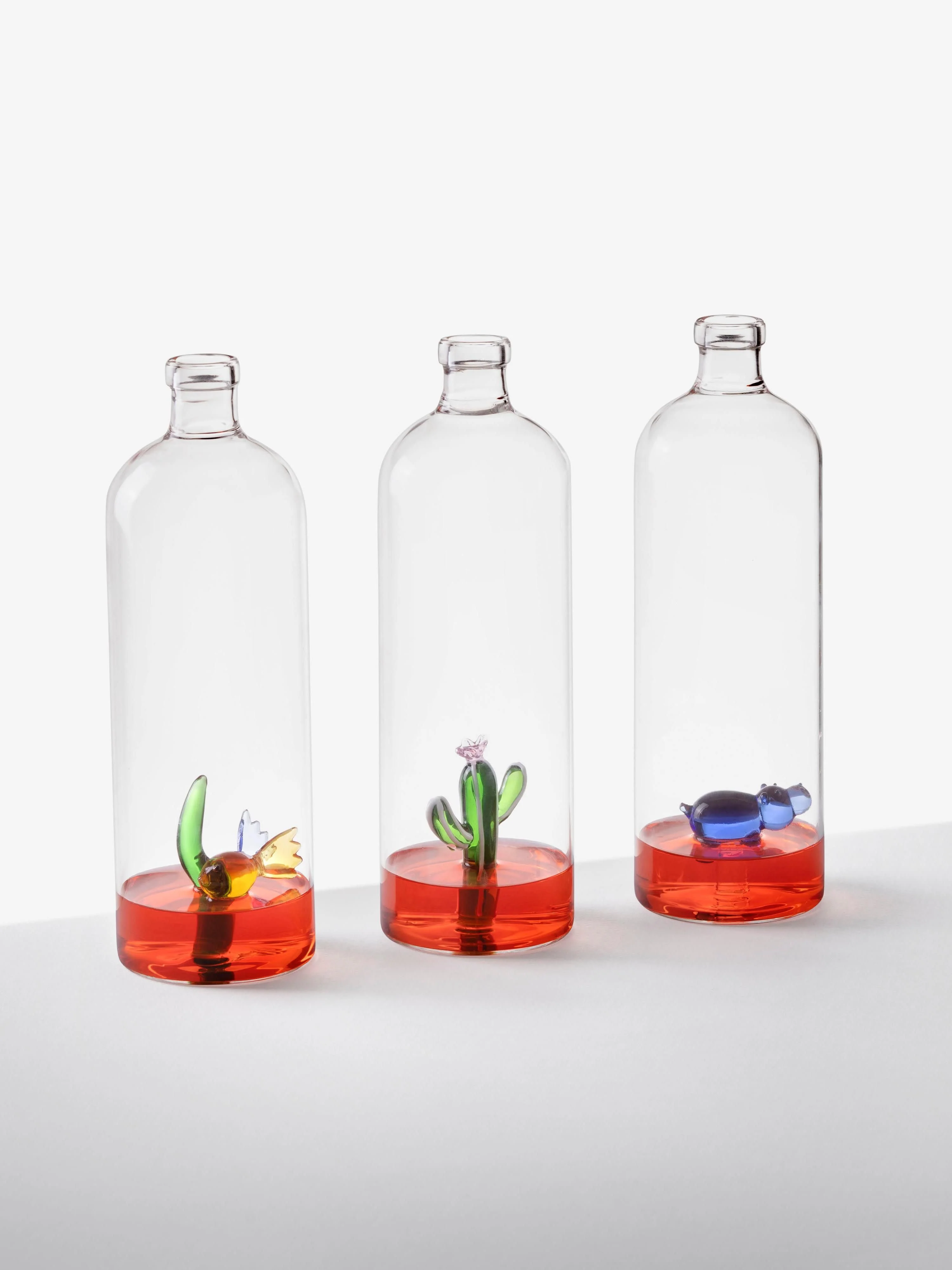 Handgemaakte karaf Fish van borosilicaatglas, 1.1 L