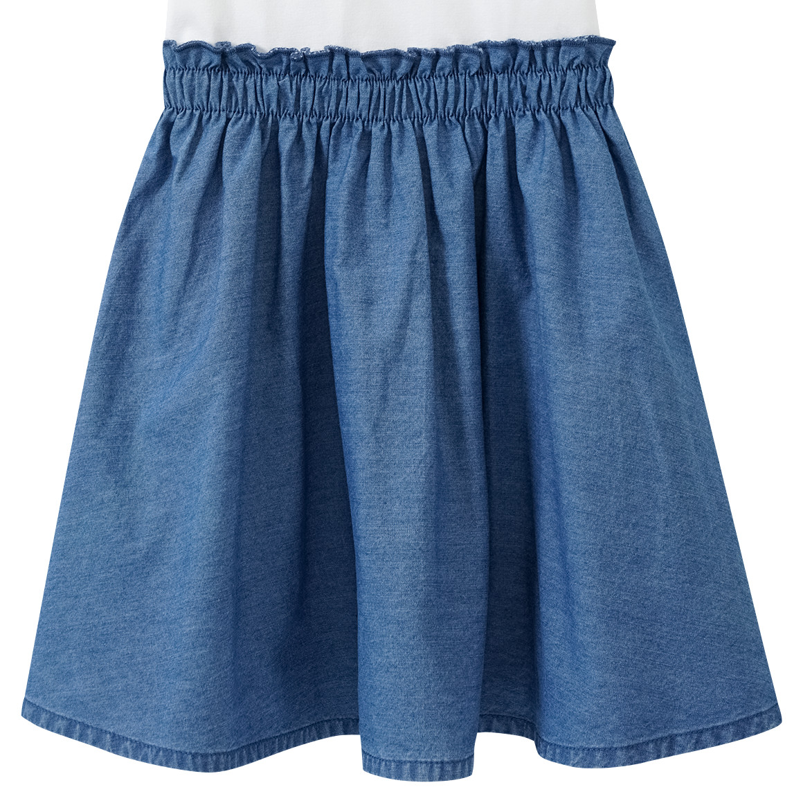 Topolino Mädchen Kleid mit Stickerei weiss / blau