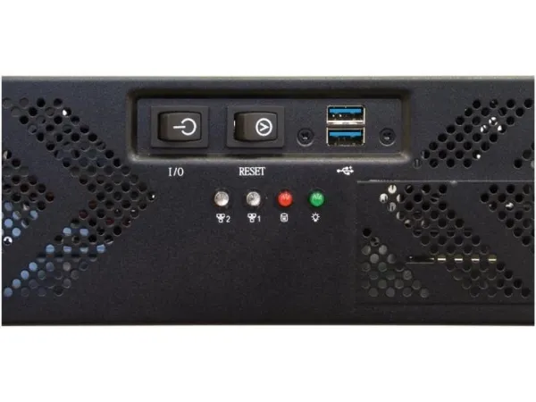 Chieftec UNC-210T-B - Rack-monterbar - 2U - ATX 400 Watt - USB