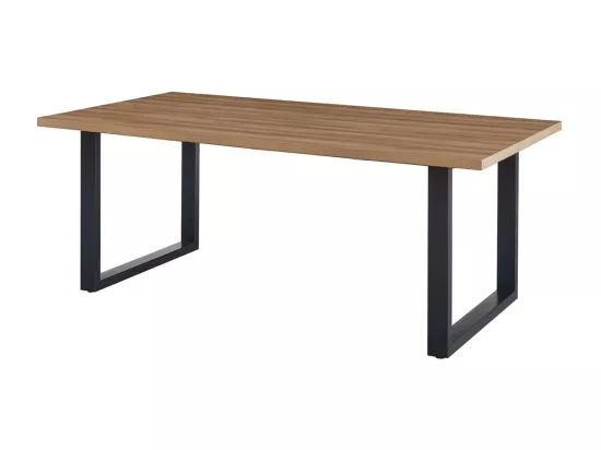 Table à manger EDWAR longueur 200cm en décor chêne vieilli, idéal pour une salle à manger conviviale
