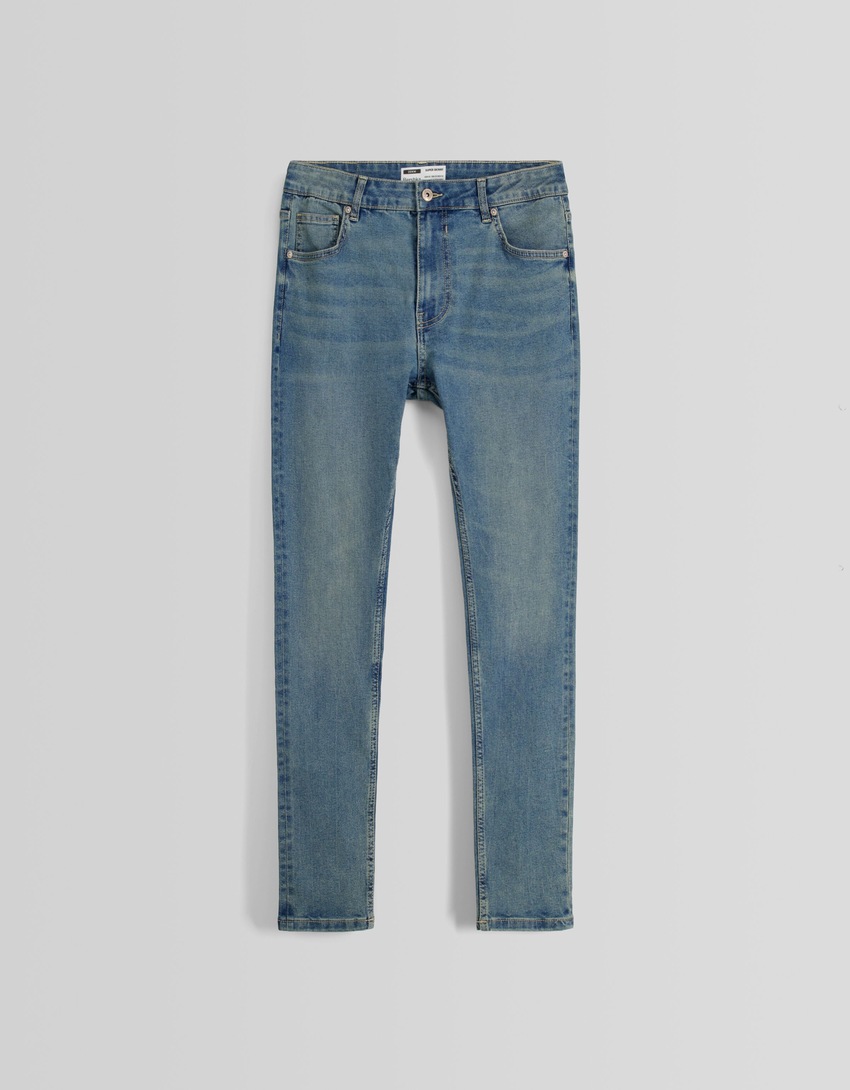 calças jeans super skinny