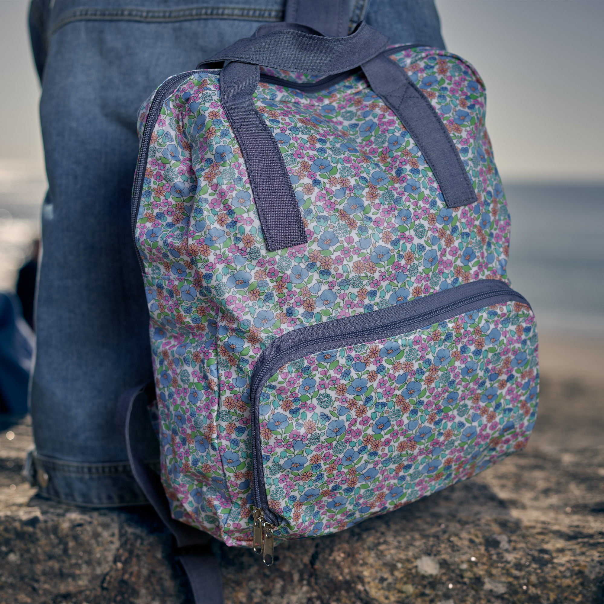 Sac À Dos Pliable Gaby Pastel Fleuri
