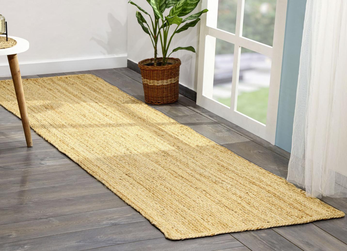 Teppiche und Brücken aus Jute