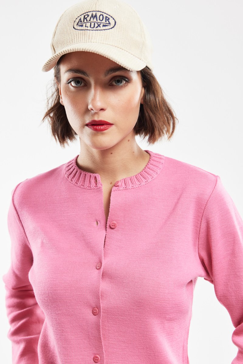 Cardigan col rond - Laine et acrylique