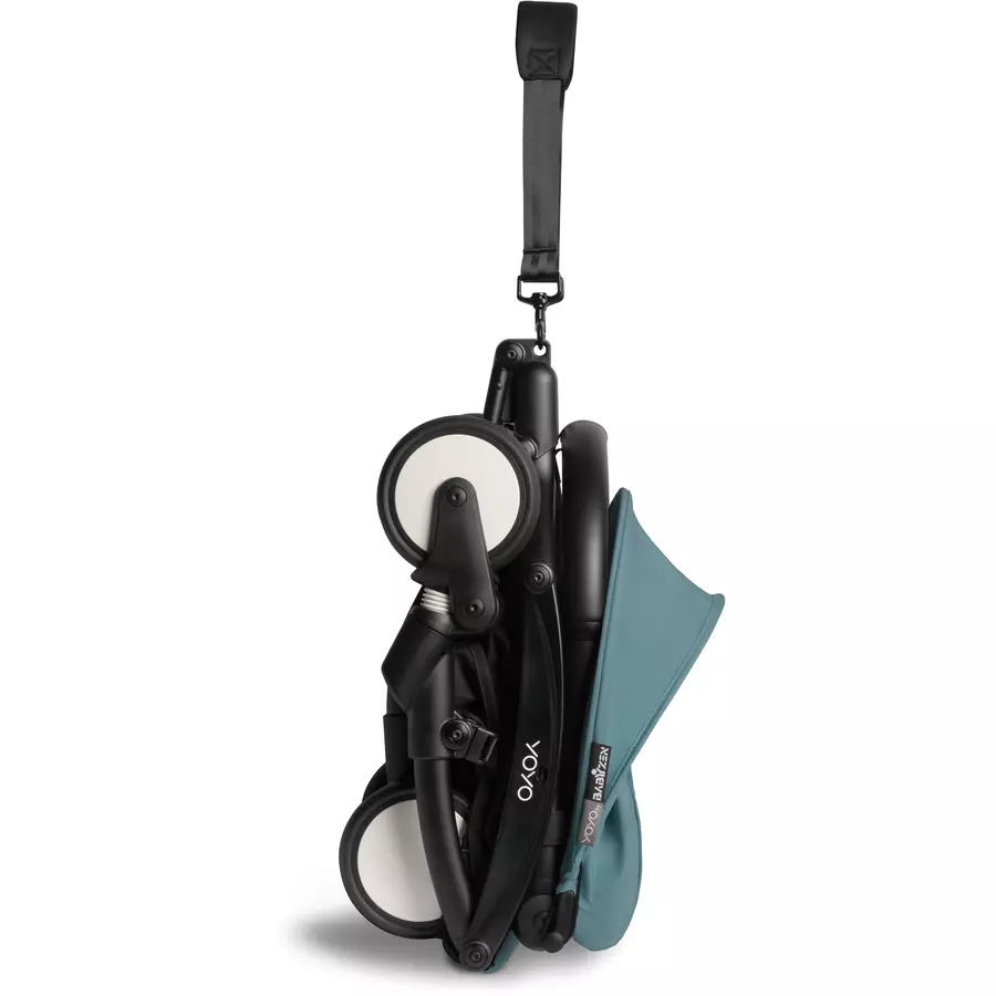 BABYZEN Kinderwagen YOYO2 6+ Black mit Textilset Aqua