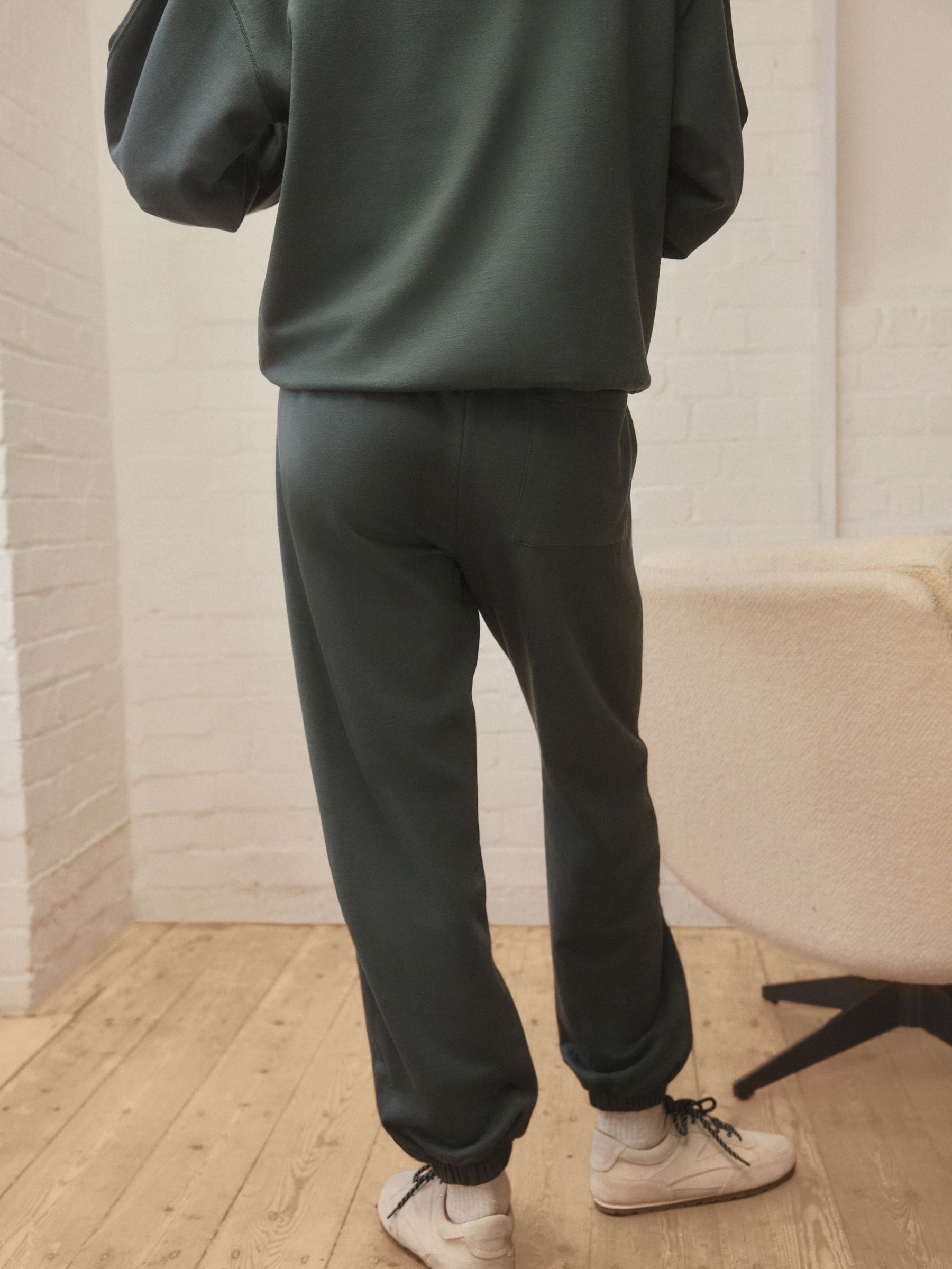 Blauwgroen - Joggingbroek met banden