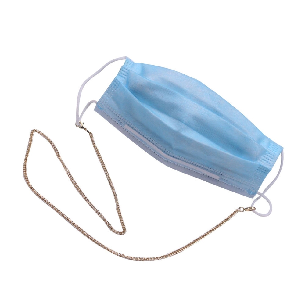 (80cm) Masken / Eyewear Halter Brillenkette Sonnenbrillenband Metall (Schlangenkette) - Silber