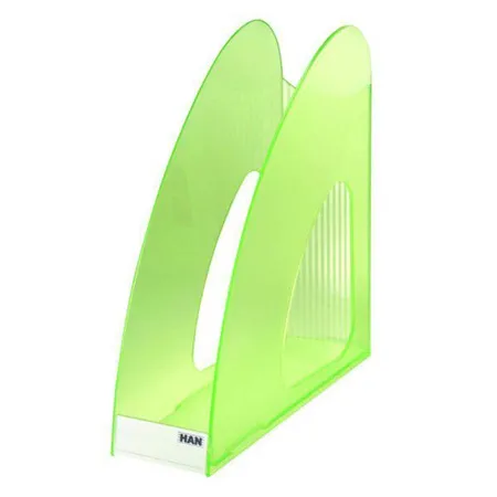 HAN Stehsammler TWIN, für Formate bis C4, 76 x 26 x 239 mm, transluzent-grün