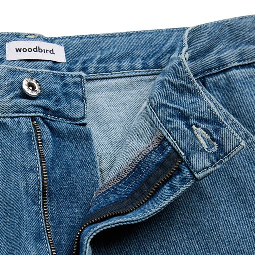 Woodbird Dizzon Craft Jeans, Stone Blue, 36