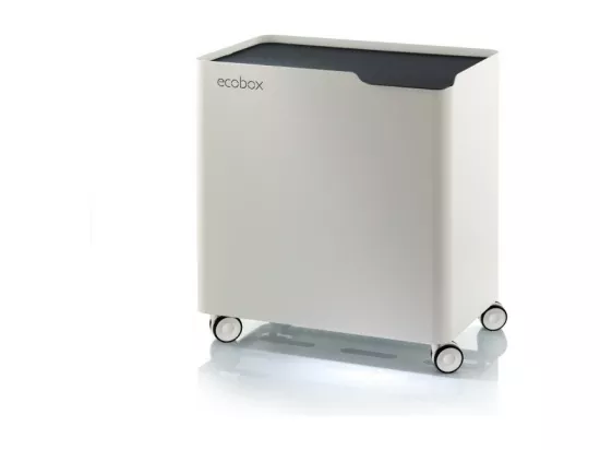 Poubelle pour tri sélectif modulable, fermeture douce, 40 litres, ECOBOX-TOP