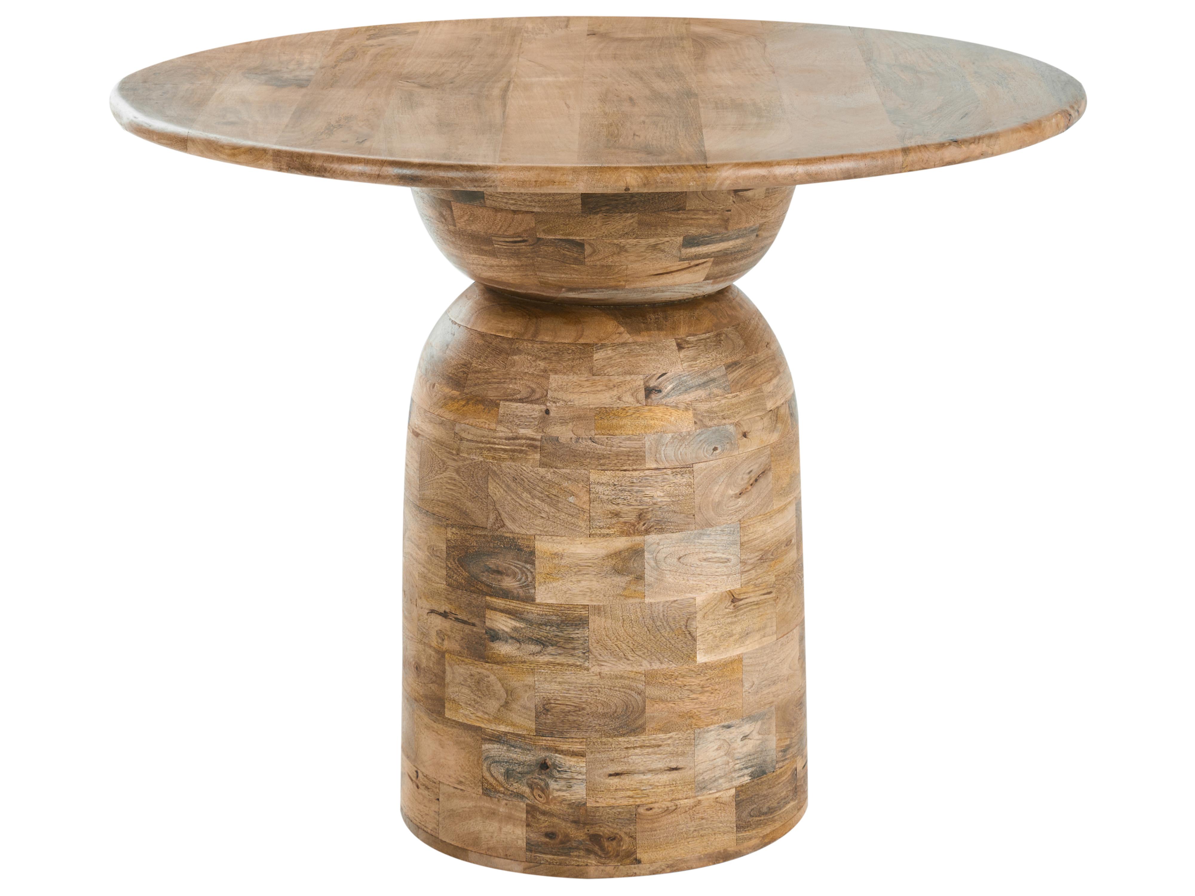 Eettafel MURTLE Lichtbruin 110 cm Mangohout 110 cm