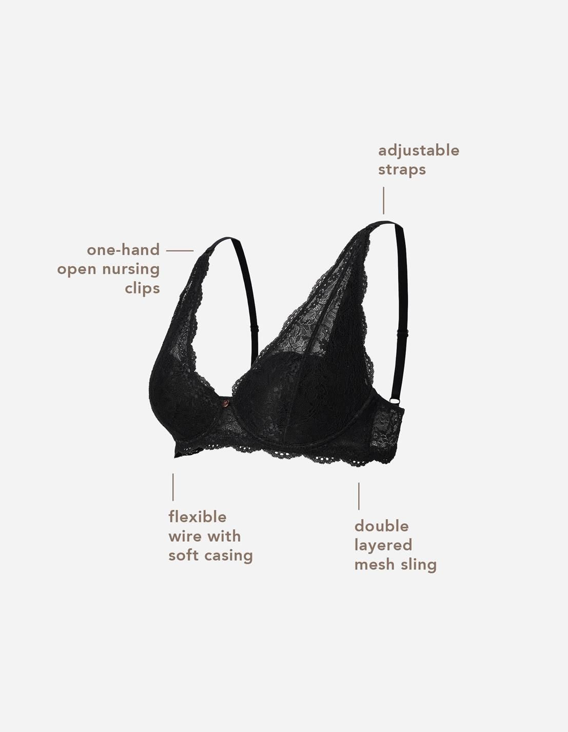 Noppies Maternity Voorgevormde voedingsbh Wired Bra Lace - Black