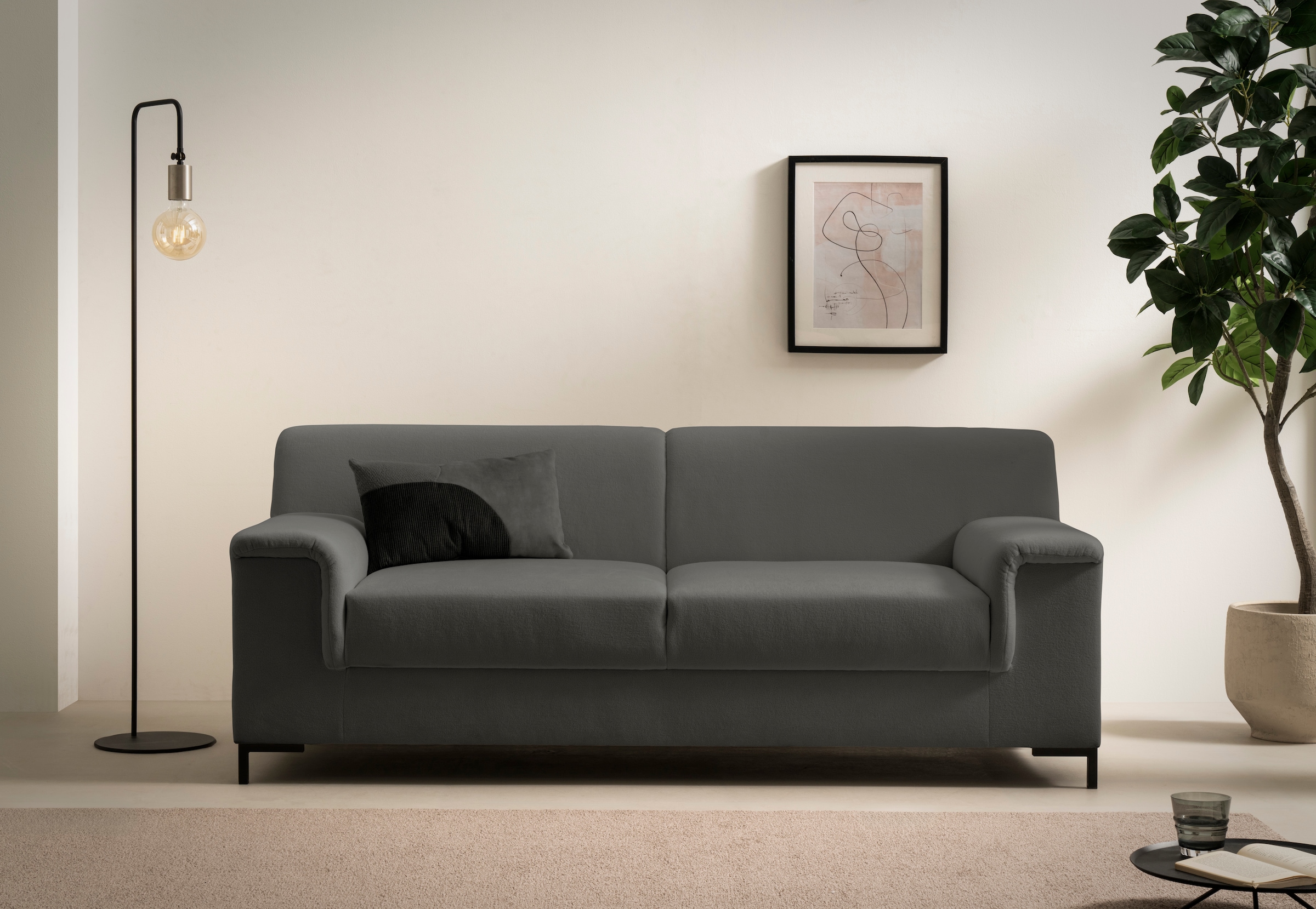 INOSIGN 2,5-Sitzer »Jamie 2  auch in Cord  B/T/H: 192/81/76 cm« zeitlos, modern, mit komfortablem Federkern