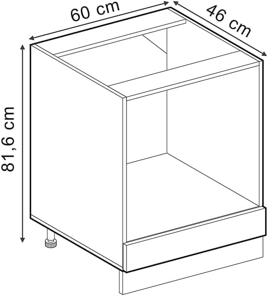 Vicco Herdumbauschrank R-Line, Herdschrank, Sonoma, 60 cm, AP Eiche