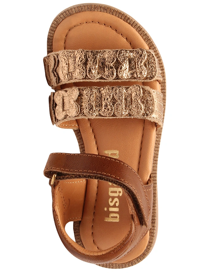 Leder-Sandalen CANA in gold
