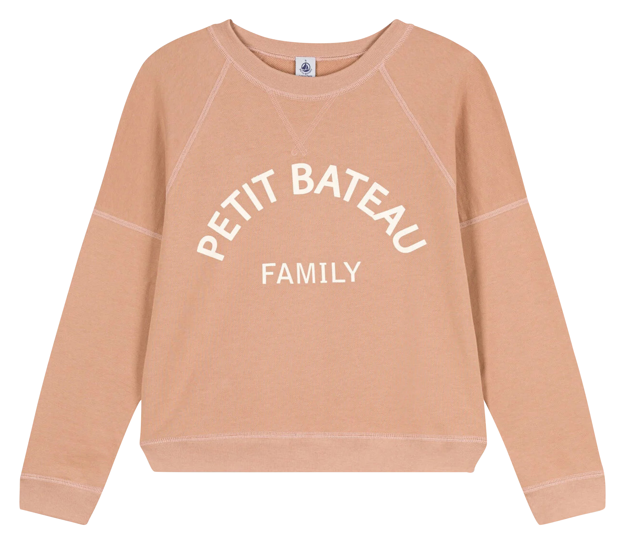 Sweat col rond en coton | Rose